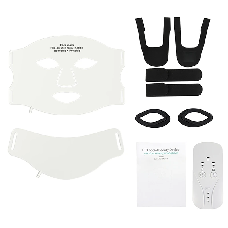 Máscara Facial e de Pescoço LED de 7 Cores: Terapia de Luz Vermelha para Rejuvenescimento e Iluminação da Pele, Silicone Macio, Terapia de Fótons Flexível para Reparação da Pele - Imagem 5